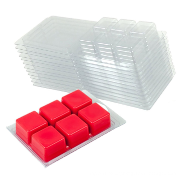 6 Cavity Clear Wax Melt Mould Plastic Box